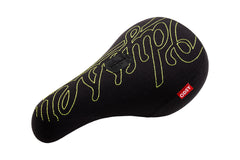 Odyssey Big Stitch Fat Seat (Black Denim w/ Fluorescent Yellow Embroidery)