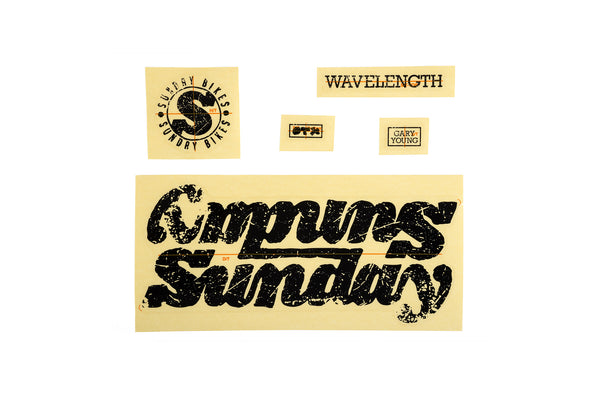 Sunday Wavelength Frame Sticker Kit (Matte Black)