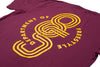 Odyssey Athens Tee (Burgundy with Mustard Ink)