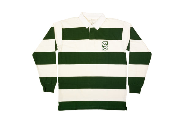 Sunday Game Rugby Long Sleeve (Off-White/Forest Green)